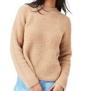 Vince Teddy Merino Wool Blend Raglan Sleeve Mock Neck Sweater, Size XS